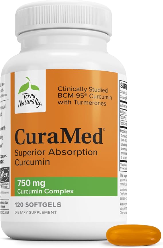 Terry Naturally CuraMed 750mg - Pain & Inflammation Relief - 120 Count
