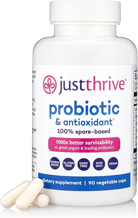 Just Thrive Probiotic & Antioxidant 100% Spore-Based Digestive Support