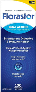 Florastor Probiotic for Digestive and Immune Health, 100 Capsules