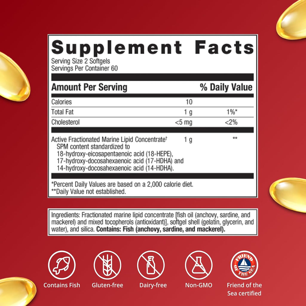 SPM Active Marine Oil Softgels – Joint, Immune & Tissue Wellness Support | 120 Softgels