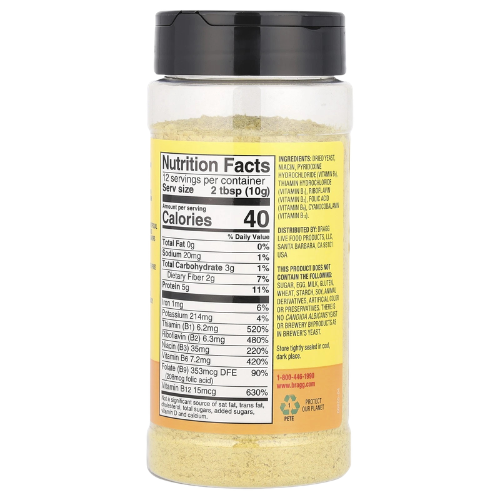 Nutritional Yeast Seasoning Flakes – Savory Vegan Cheese Alternative 4.5 Oz | Bragg