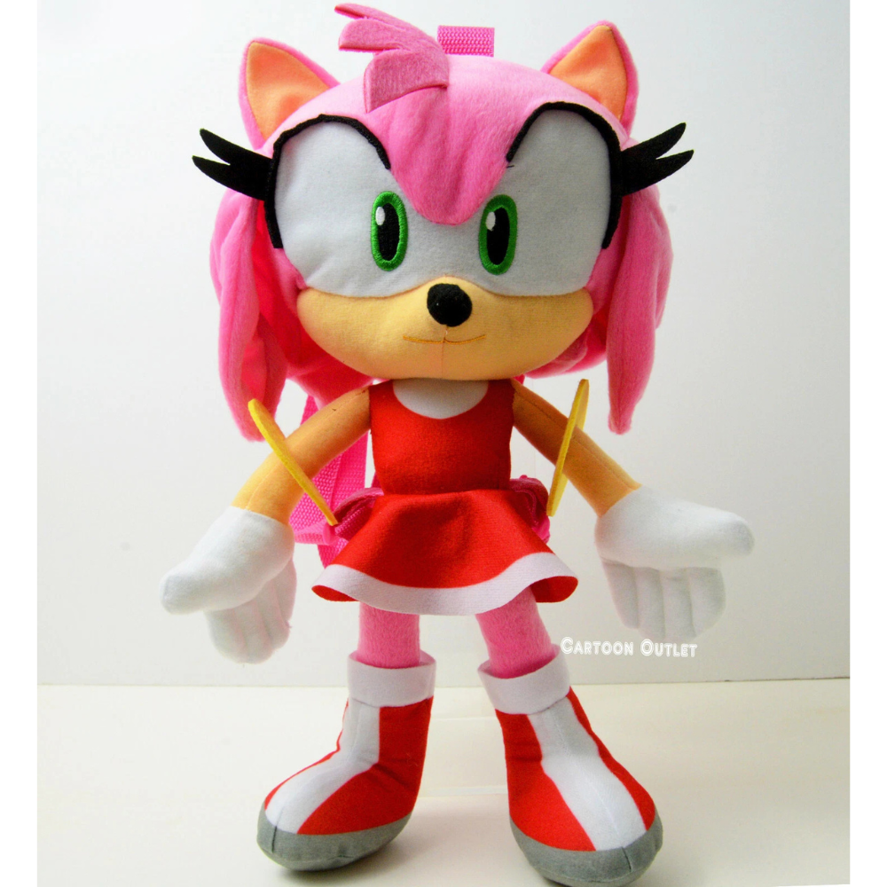 Sonic The Hedgehog Amy Rose in Red Dress Plush Stuffed Animal
