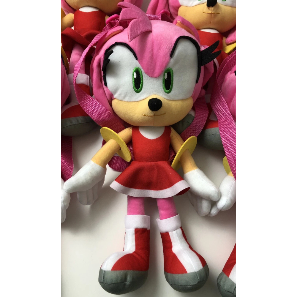 Sonic The Hedgehog Amy Rose in Red Dress Plush Stuffed Animal