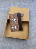 Coach X Peanuts Mini Skinny ID Case Signature Canvas W/Snoopy Print CBT14 NWT