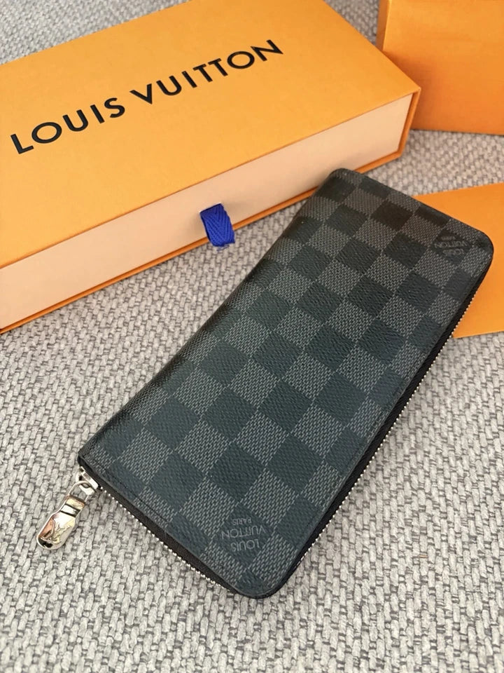 Louis Vuitton Damier Graphite Zippy Wallet Vertical Braza Wallet N63095