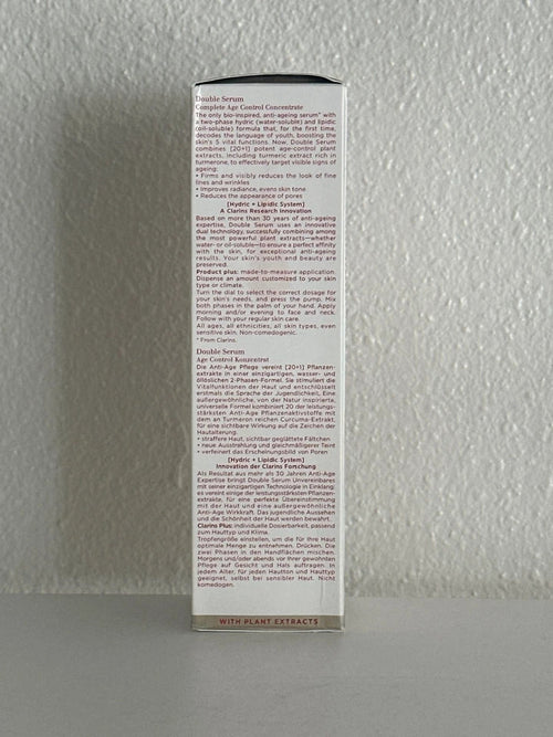 Clarins Double Serum Complete Age Control Concentrate Facial Serum 3.3 OZ