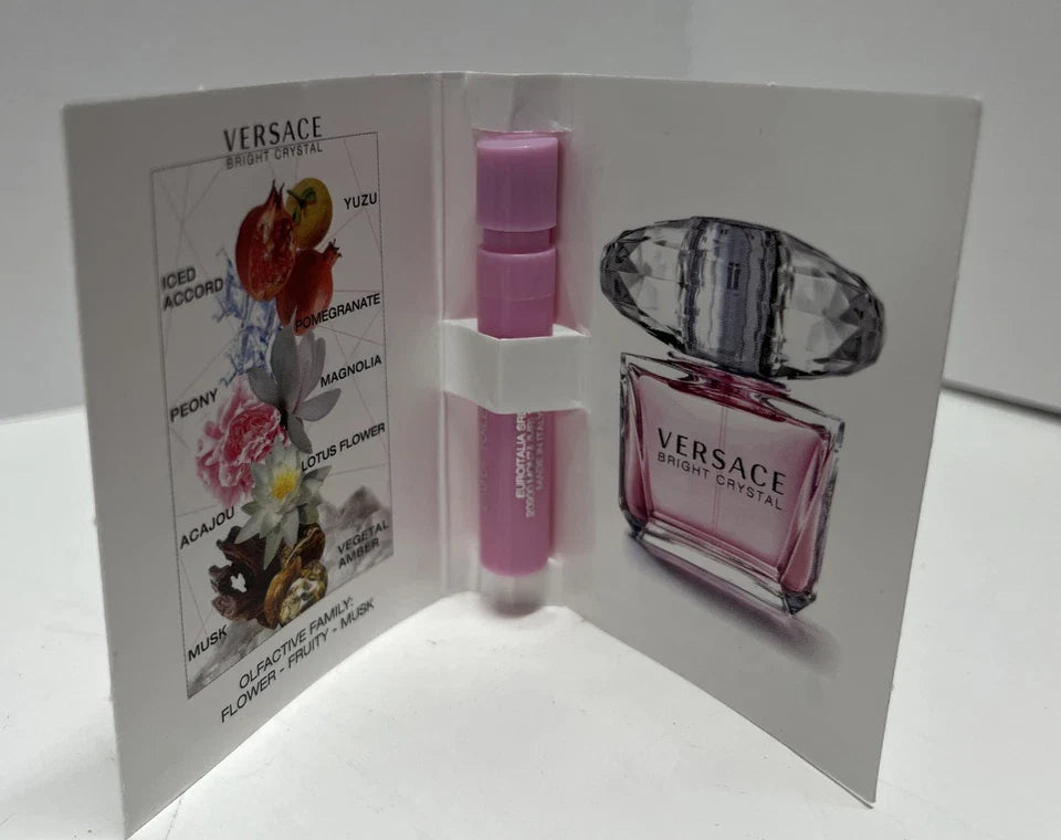 Versace Bright Crystal Eau de Toilette EDT Spray Sample Vial Mini .03oz