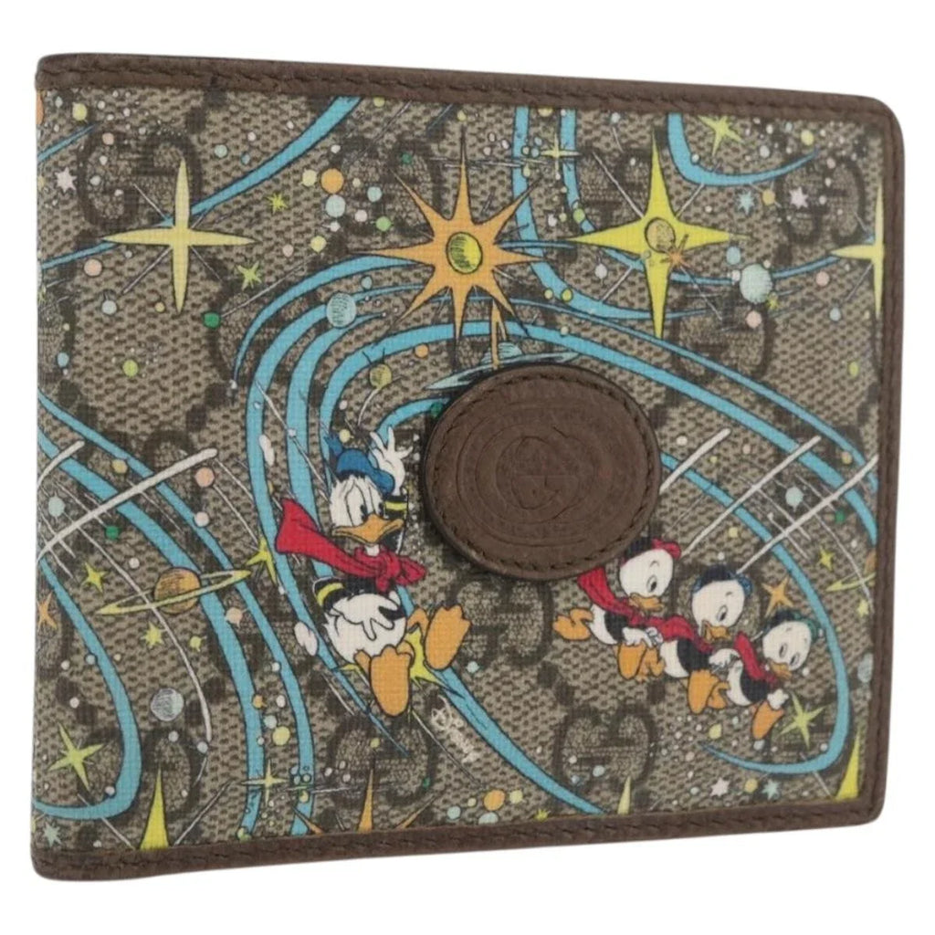 GUCCI Disney Collaboration Donald GG Supreme Wallet PVC 647937 Auth YKZ1064M
