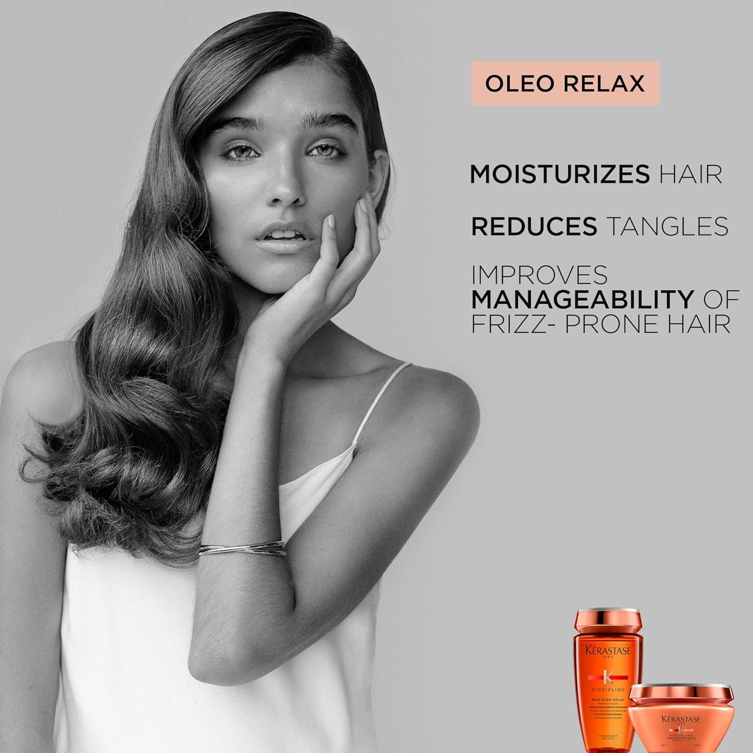 Kérastase Discipline Oléo-Relax Advanced Hair Oil – Anti-Frizz Hair Treatment with Coconut Oil | 3.4 fl oz