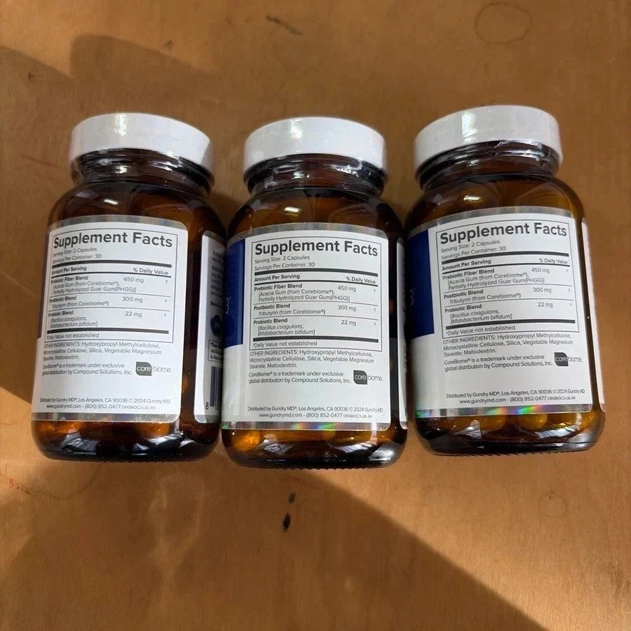 New Sealed Gundry MD Bio Complete 3 Pack of Glass Bottles 180 Caps