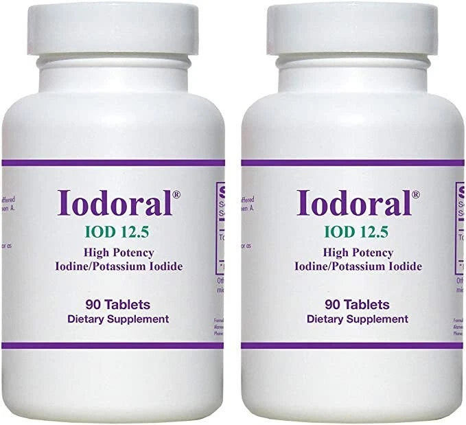 2X Optimox Iodoral 12.5 mg, 90 Tablets/each - Thyroid Support