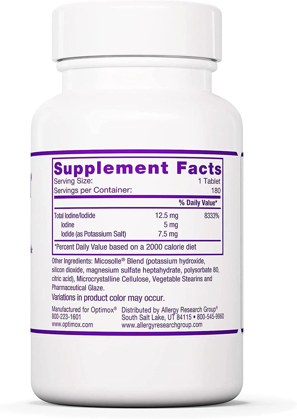 2X Optimox Iodoral 12.5 mg, 90 Tablets/each - Thyroid Support