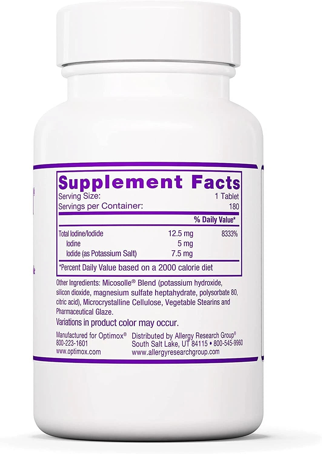 2X Optimox Iodoral 12.5 mg, 90 Tablets/each - Thyroid Support