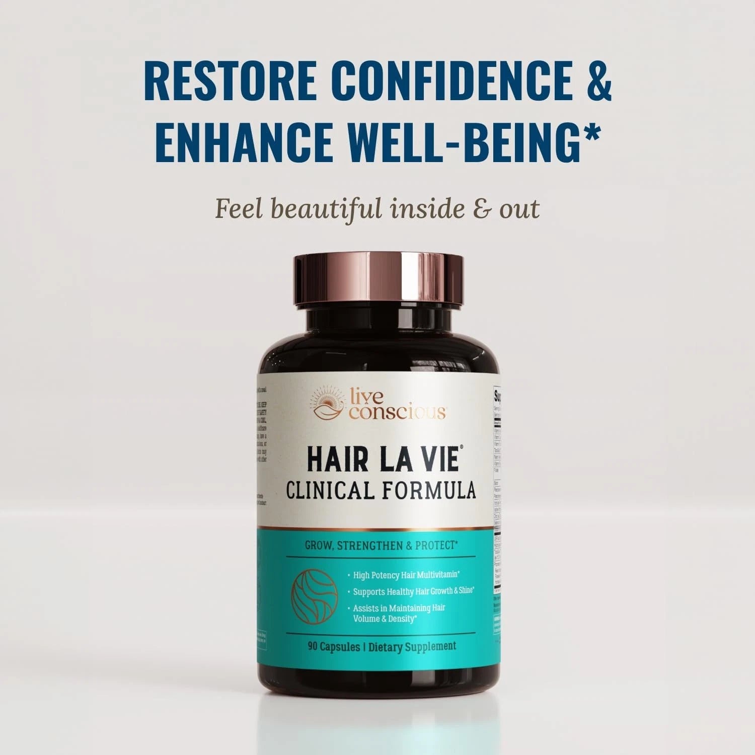 Hair La Vie Clinical Formula Hair Vitamins for Hair Regrowth, 90 Caps Pack of  3
