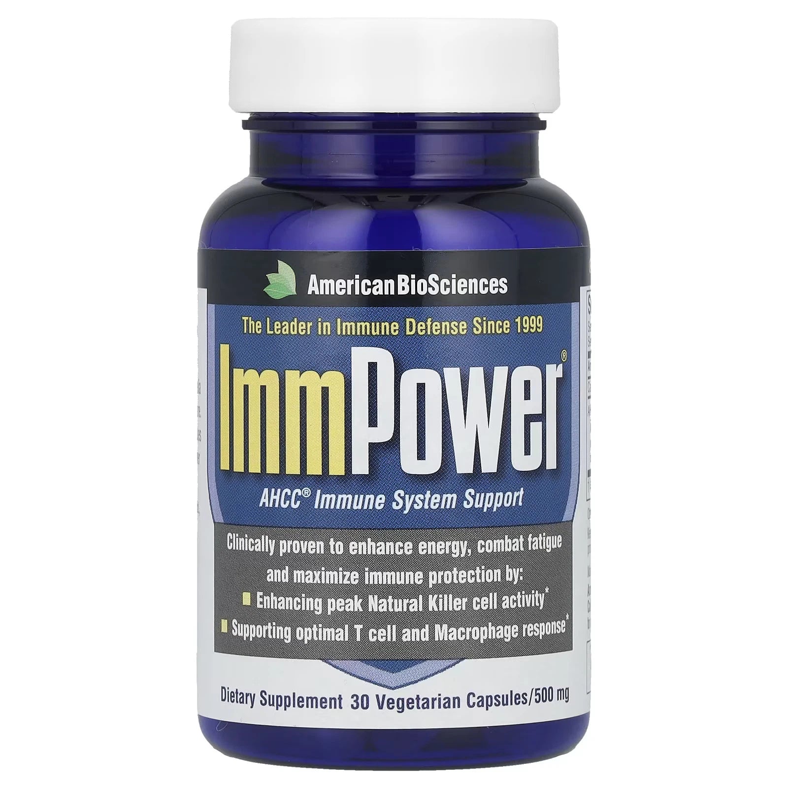 2 X American Biosciences, ImmPower� AHCC�, 500 mg, 30 Vegetarian Capsules