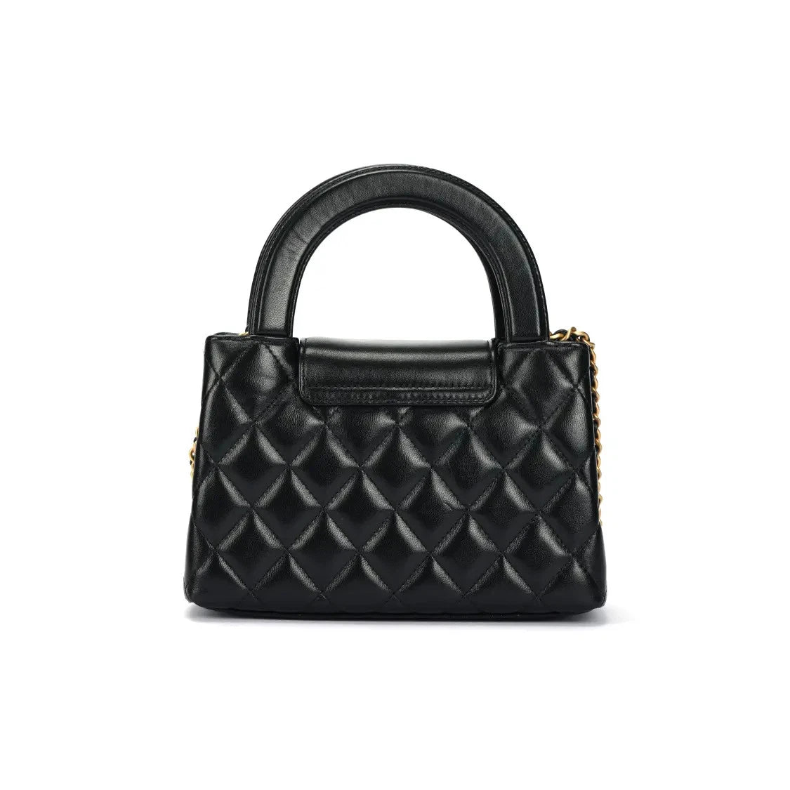 Chanel AS4416 Kelly Nano Black Calfskin Gold Hardware Shopping Bag