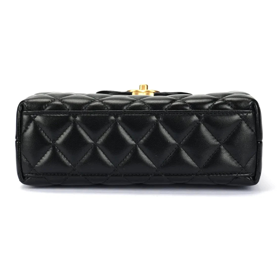 Chanel AS4416 Kelly Nano Black Calfskin Gold Hardware Shopping Bag