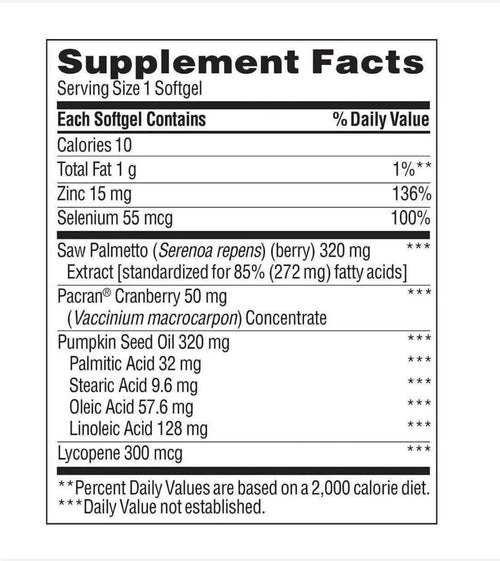 Advanced Prostate Health Support Softgels – 250 Count