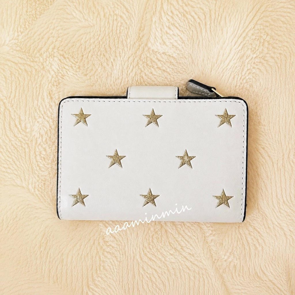 NWT Coach Medium Corner Zip Wallet With Star Print CW530