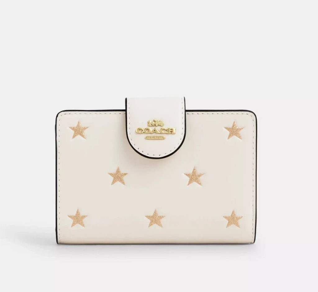 NWT Coach Medium Corner Zip Wallet With Star Print CW530