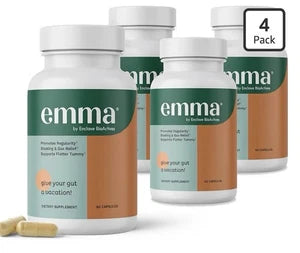4 Pack Emma Bloating & Gas Relief Supports Flatter Tummy by Enclave
