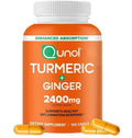 Qunol Turmeric Curcumin with Black Pepper & Ginger, 2400mg Turmeric Extract with
