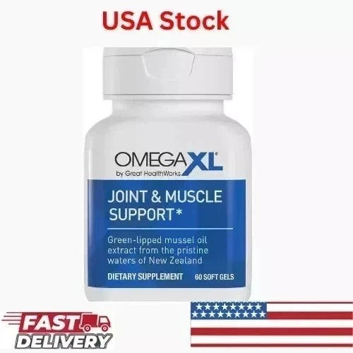Omega XL Natural Joint & Muscle Support 60ct Softgels, Exp 12/27
