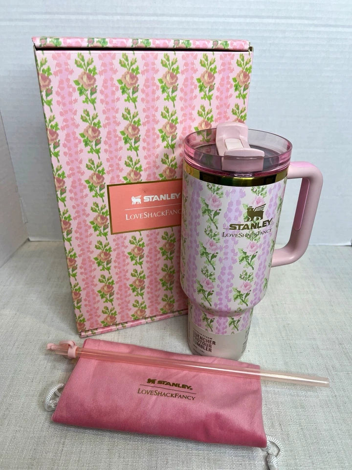 Stanley x LoveShackFancy Quencher H2.0 FlowState 40 oz Blooming Heirloom