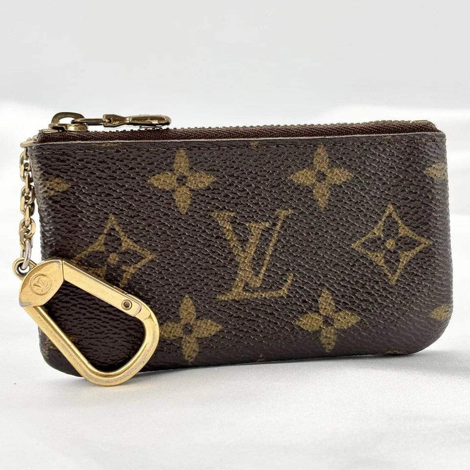 Louis Vuitton Monogram Pochette Clés Key Pouch Brown M62650