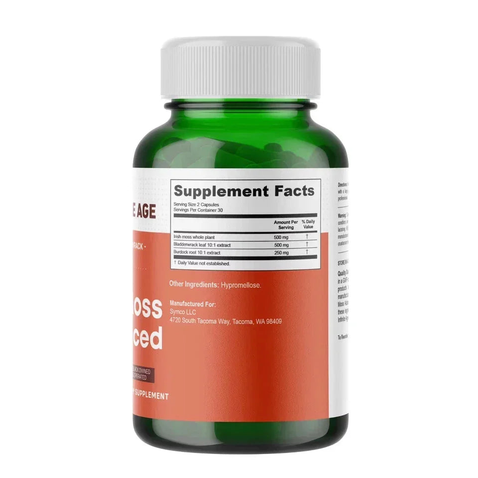 INFINITE AGE 1250mg Sea Moss Advanced Superfood, High-Potency, Vegan - 60 Count