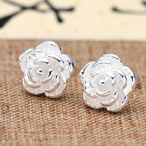 925 Sterling Silver Beautiful Flower Stud Earrings Jewellery Women Girls Gift UK