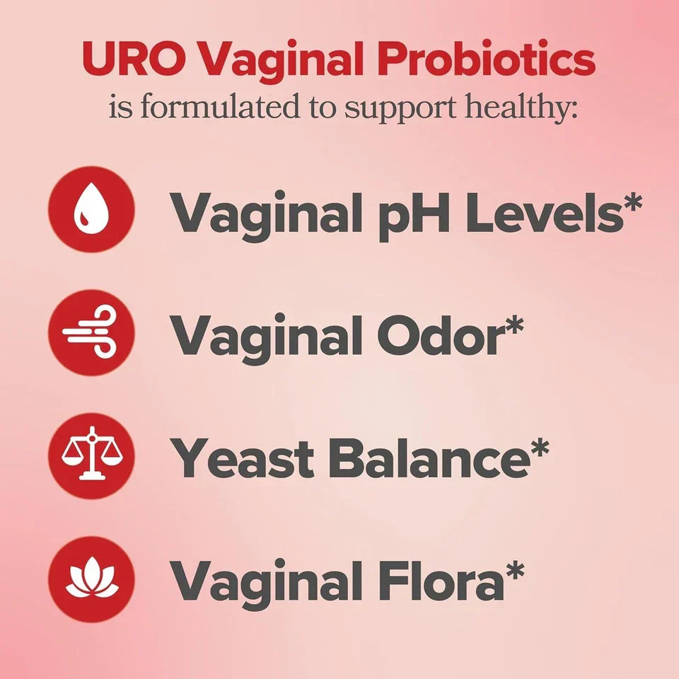 URO O Positiv Vaginal Probiotics 60 Count for Women PH Balance with Prebiotics