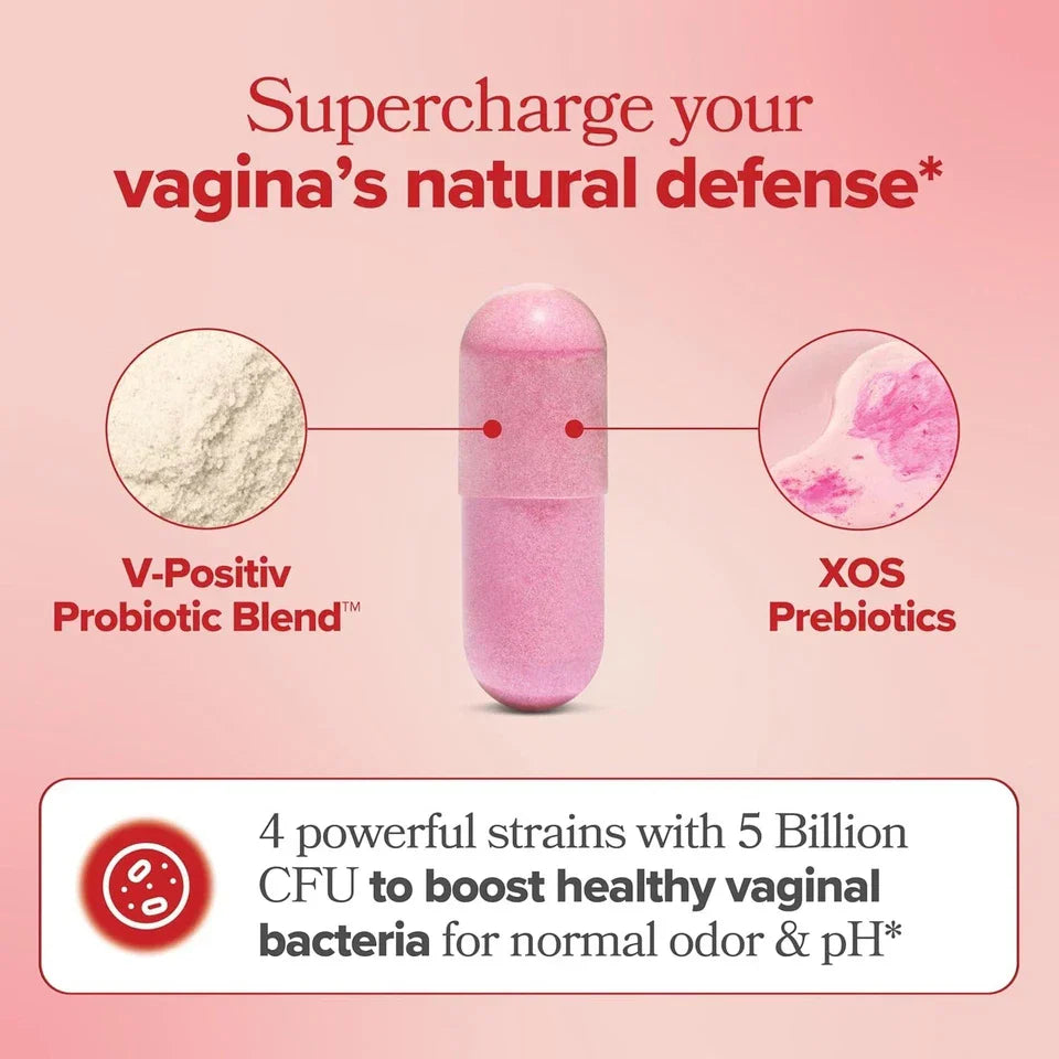 URO O Positiv Vaginal Probiotics 60 Count for Women PH Balance with Prebiotics